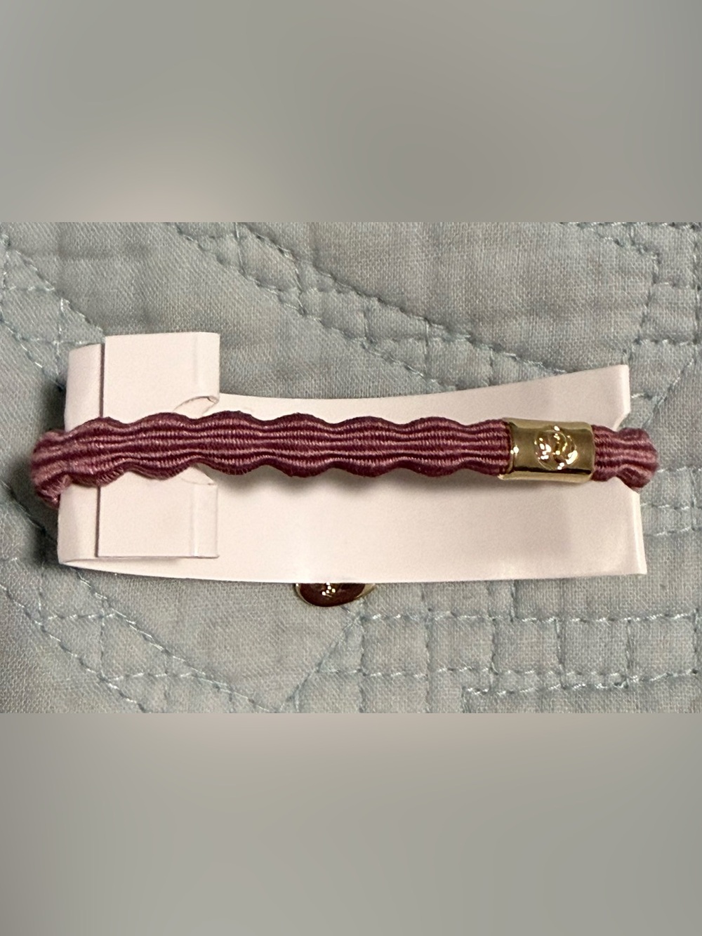 lululemon, NWT, elastic hair tie or bracelet features Heart Charm lululemon logo - Picture 4 of 5